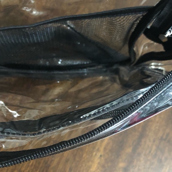 crossbody shoulder clear square bag purse front square zip pocket top zip.12X11 - Picture 3 of 3